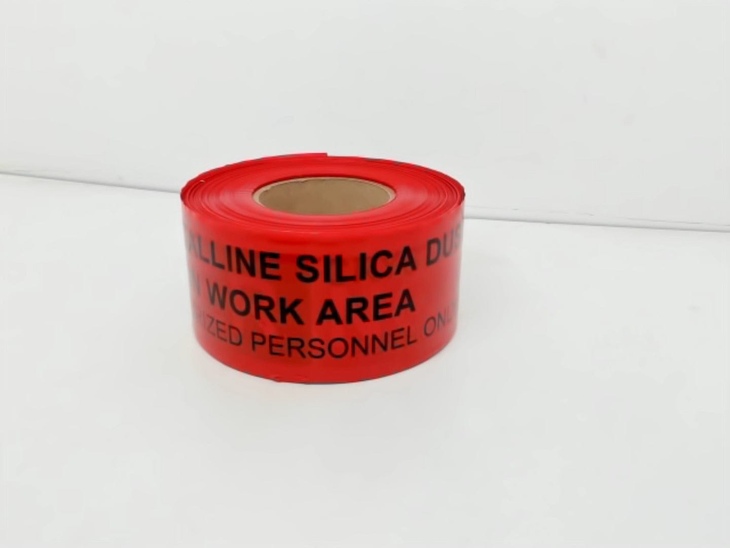 Crystalline Silica Dust Danger Tape 3" X 1000' Red Empire - Brantford Surplus