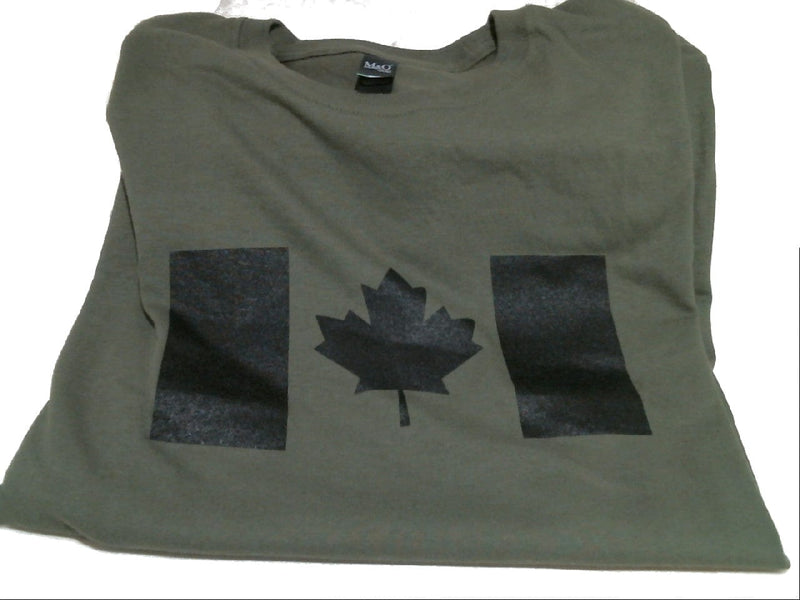 T-Shirt Canada flag olive drab - Medium