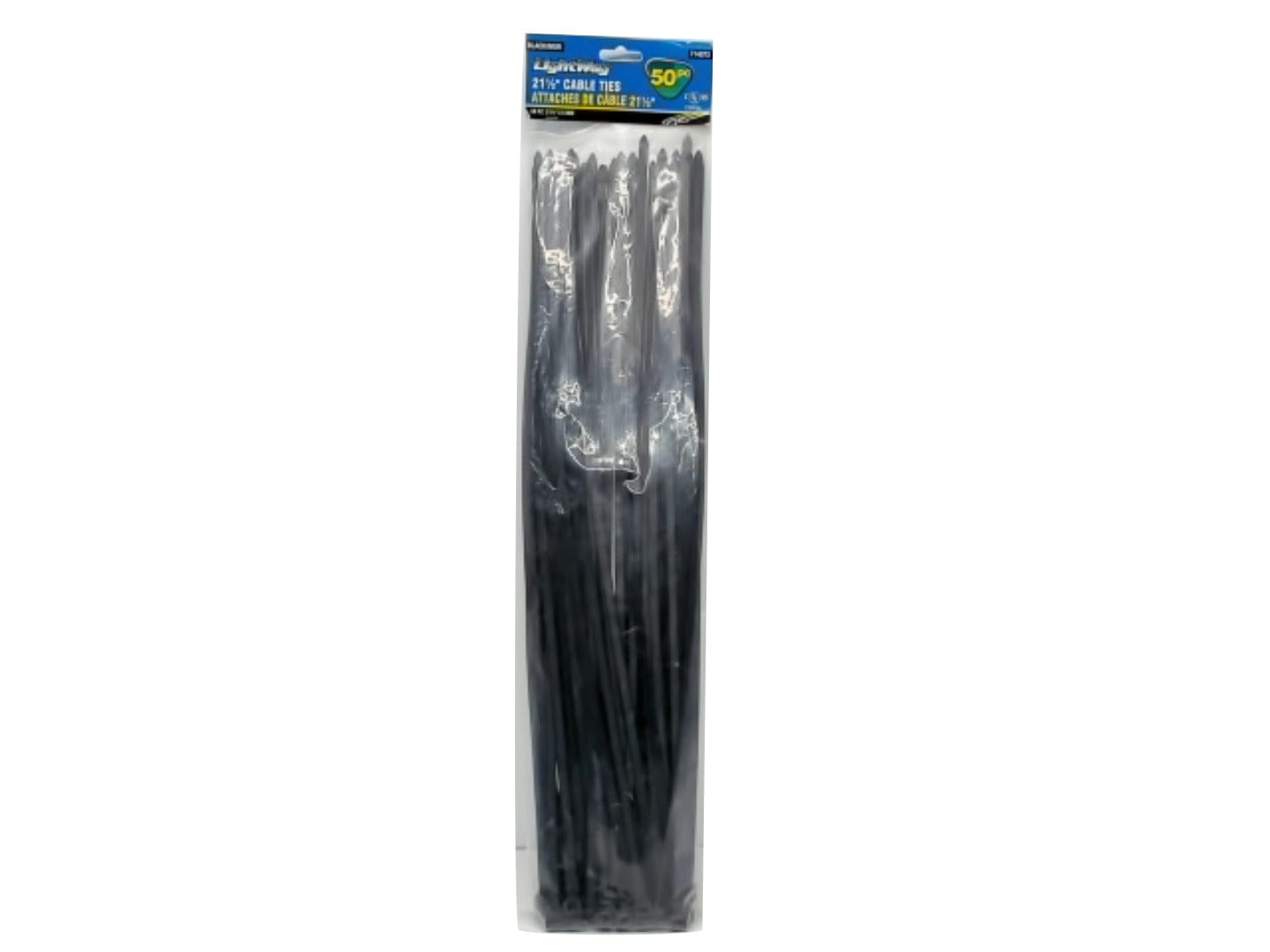 Nylon cable ties black 21.5inch x 7mm 50 pack - Brantford Surplus