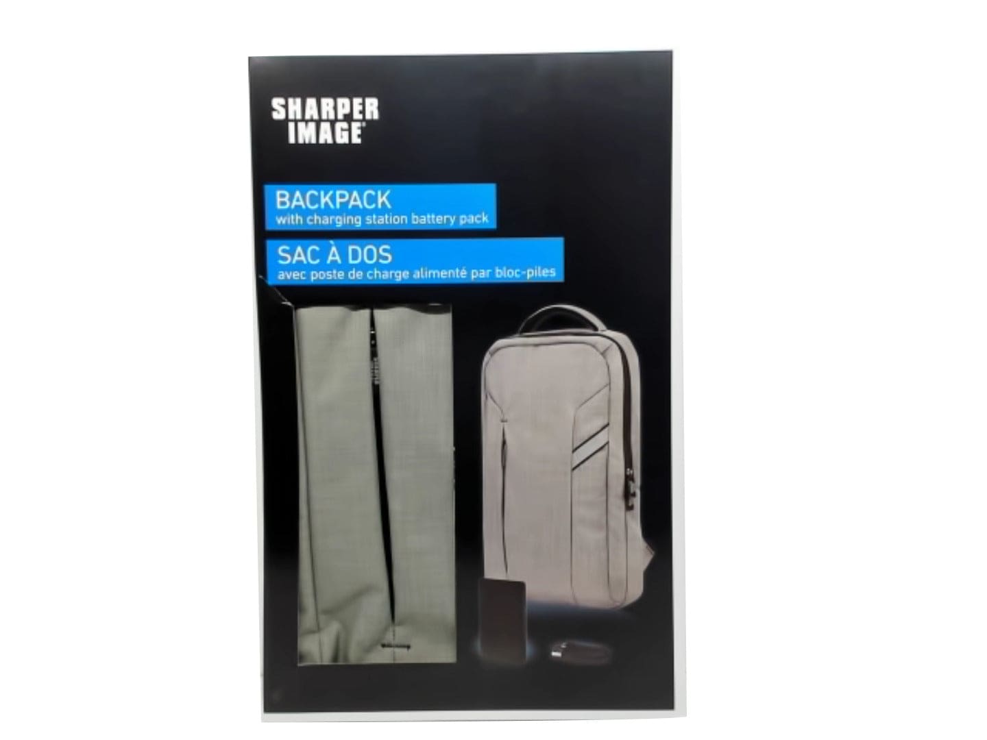 Backpack w/Charging Station Batter Pack Grey Shaper Image - Brantford Surplus