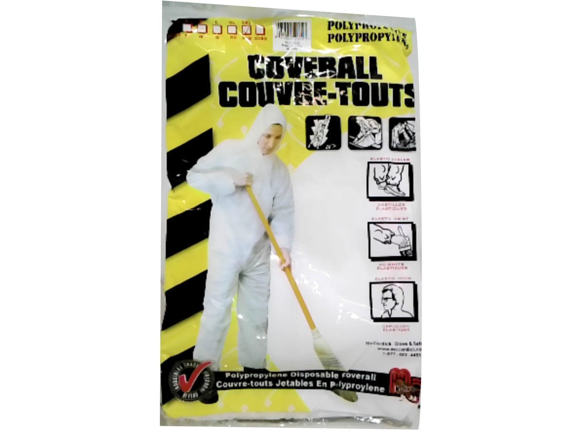 Disposable Coverall Polypropylene XXL w/Hood - Brantford Surplus