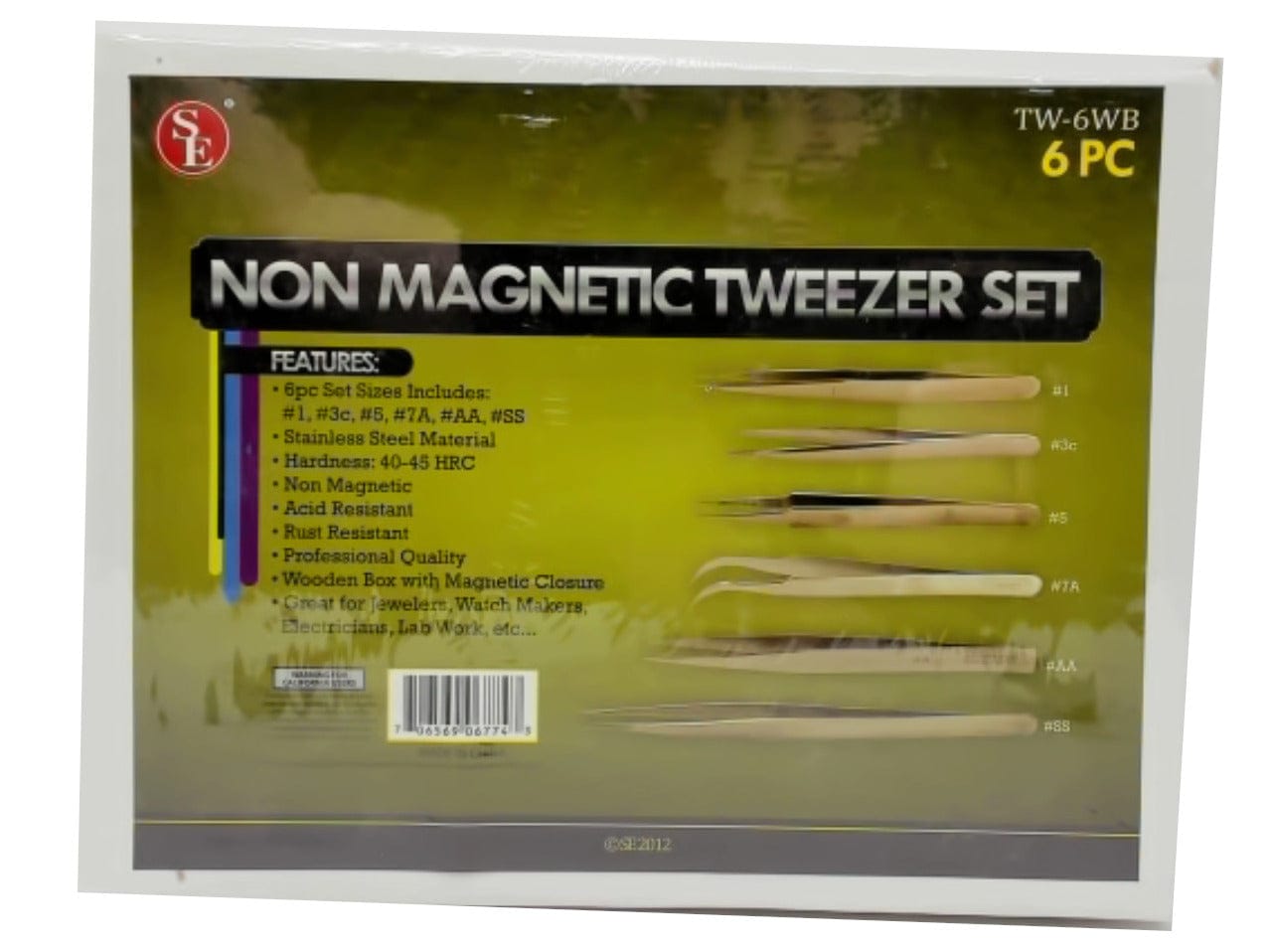 Non Magnetic Tweezer Set 6pc. (or b/u $1.79ea) - Brantford Surplus