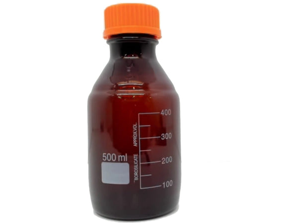 Reagent Bottle 500mL Amber Borosilicate Glass