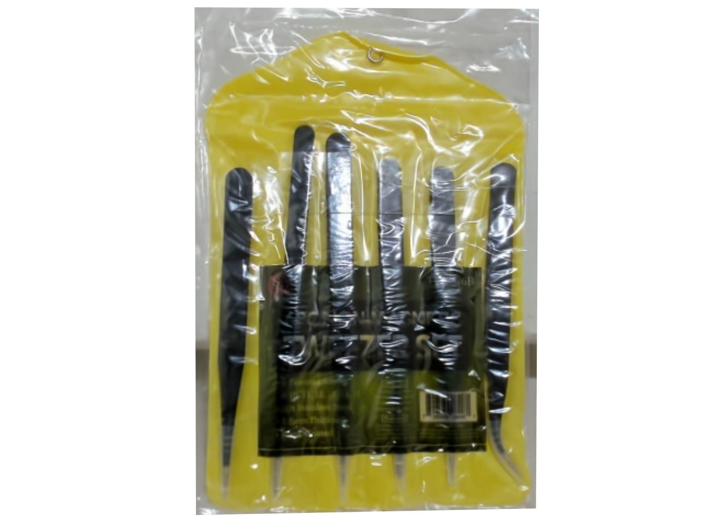 Tweezer Set 6pc. Non-Magnetic Black Coated and B/u $1.79ea. - Brantford Surplus