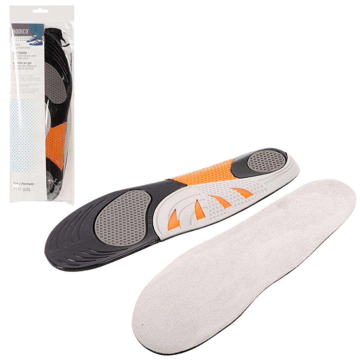 Bodico Gel insoles for Men, Polybag with card insert - Brantford Surplus