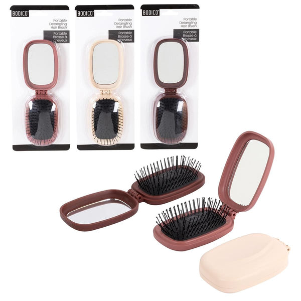 Bodico, Flex-Bristle Detangler Hairbrush, Travel,