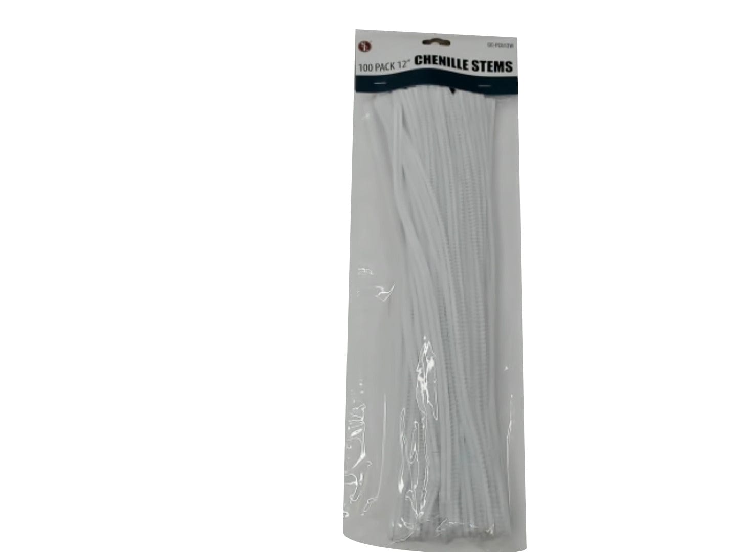 Chenille Stems 12" 100pk. White - Brantford Surplus