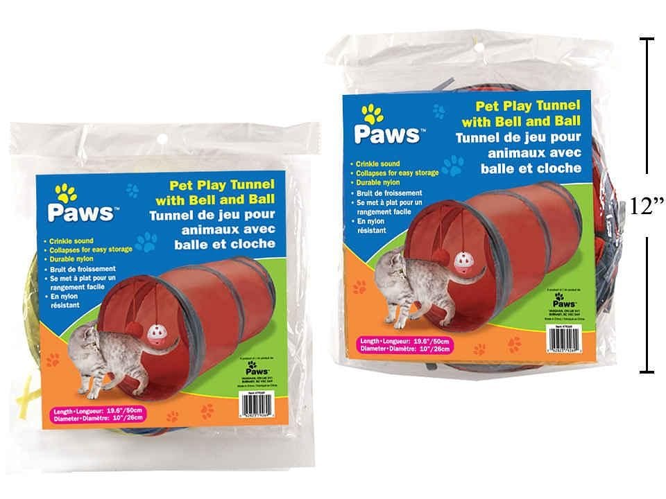 PAWS Pet Play Tunnel (9.75""x19.5"") - Brantford Surplus