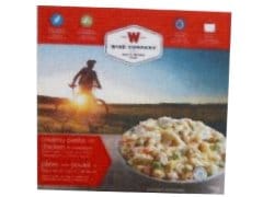 Wise company camping food - creamy pasta with chicken 122g makes 2.5 servings - Brantford Surplus