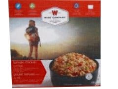 Wise company camping food - Teriyaki chicken and rice 170g makes 2.5 servings - Brantford Surplus