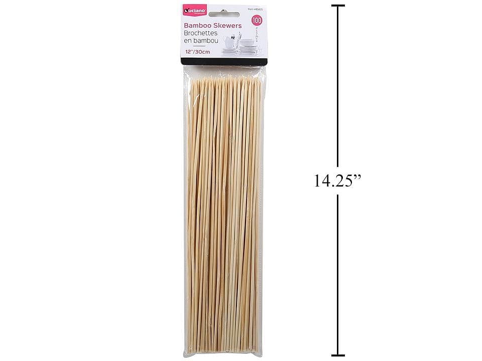 "Luciano  100-pc 12"" Bamboo Skewers" - Brantford Surplus