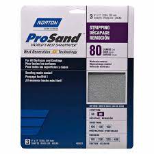 Norton ProSand Sandpaper 80 grit 9"x11" - 3 pack - Brantford Surplus