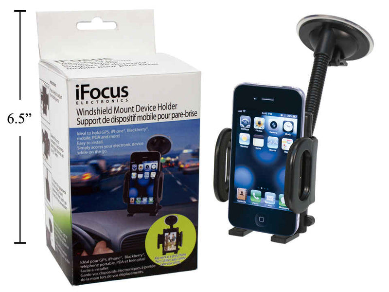 Windshield mounting device holder for gps/phone