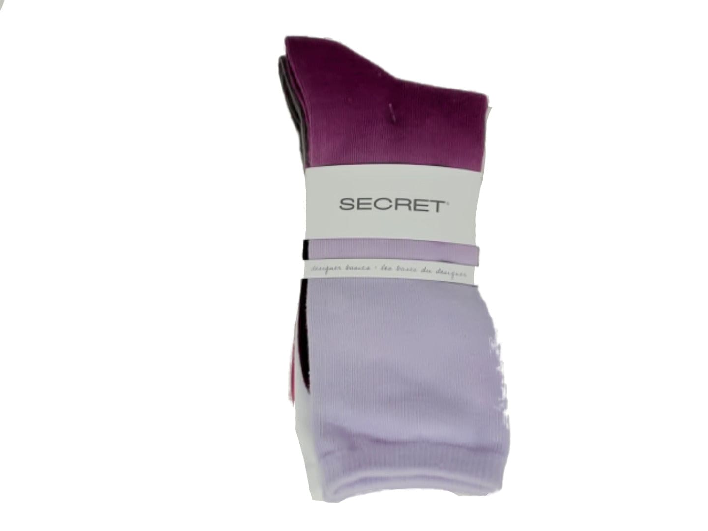 Socks Ladies Crew 3pk. Pink Secret - Brantford Surplus