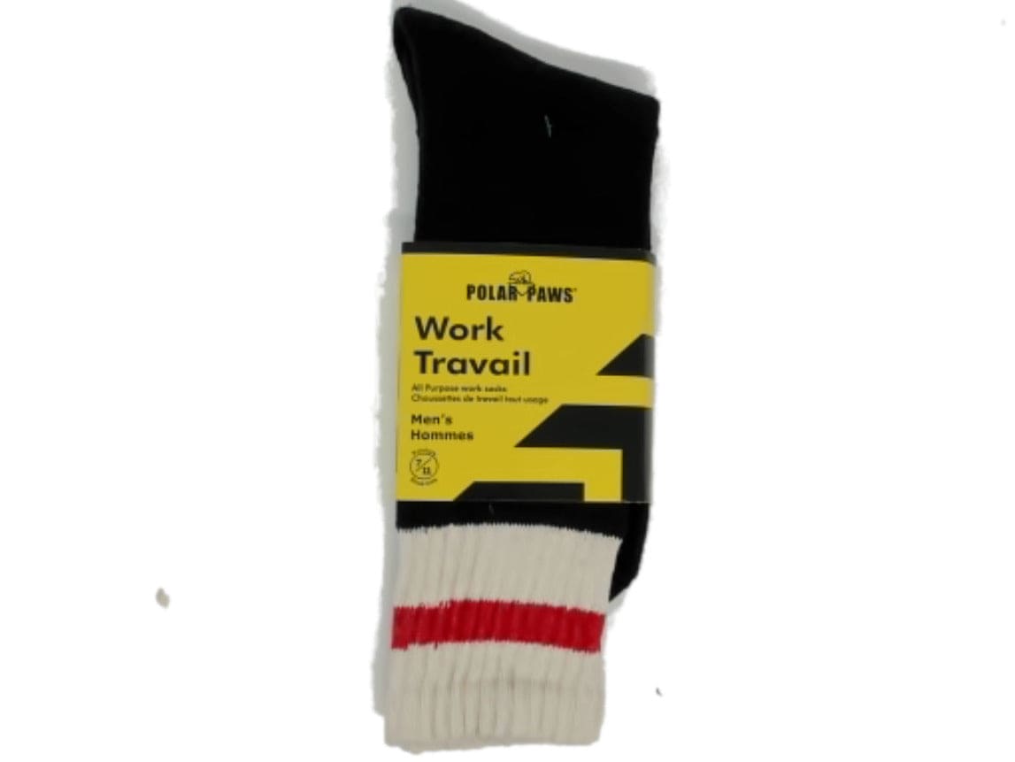 Work Socks Men's Black Polar Paws - Brantford Surplus