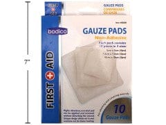 Gauze pads 10 pack 3 sizes 5x5cm 7.5x7.5cm 10x10cm