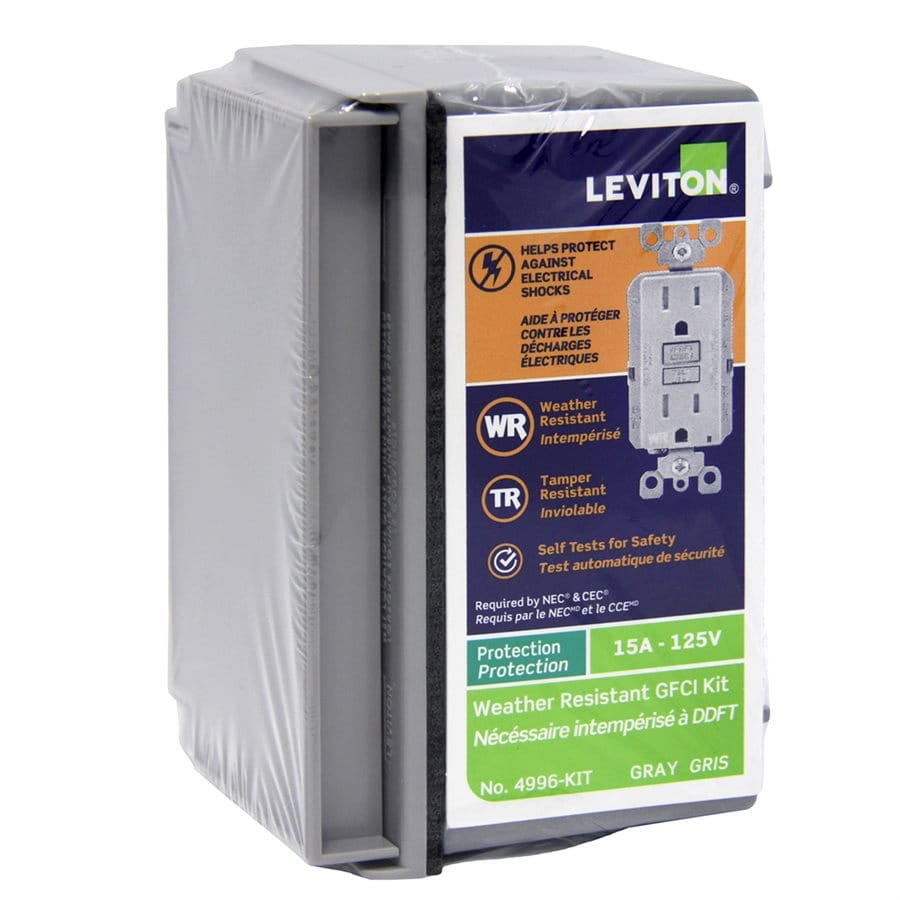 Weather resistant GFCI receptacle kit Leviton - Brantford Surplus