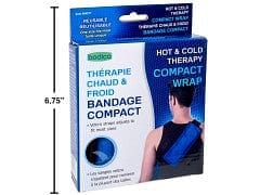 Hot and cold therapy compact wrap with velcro straps bodico