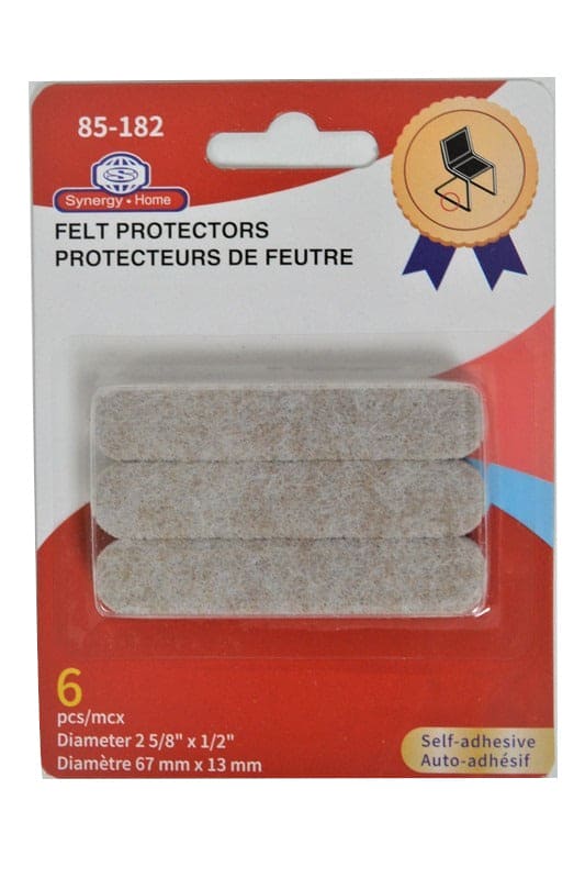 FELT PROTECTORS 6PCS 2-5/8x 1/2 INCH SELF-ADHESIVE - Brantford Surplus