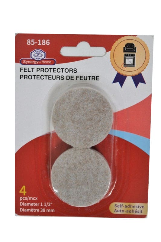 FELT PROTECTORS 4PCS 1-1/2 INCH DIAMETER SELF-ADHESIVE - Brantford Surplus