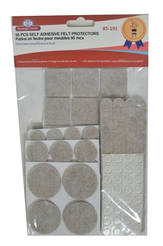 FELT PROTECTORS 95 PCS ASSORTED SIZES SELF ADHESIVE - Brantford Surplus