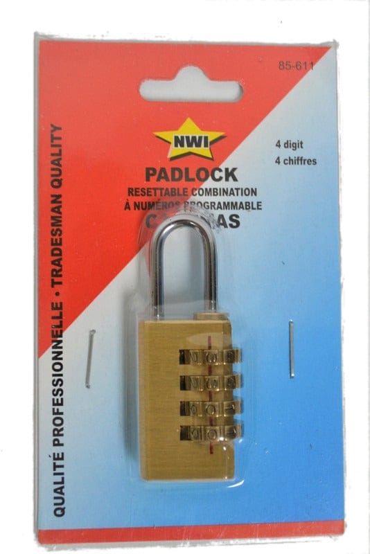 COMBINATION PADLOCK W 4 DIGIT - Brantford Surplus