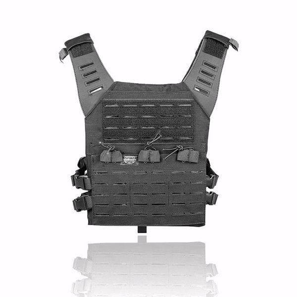 Valken Laser Cut MOLLE Plate Carrier w/ Integrated Mag Pouches - black - Brantford Surplus