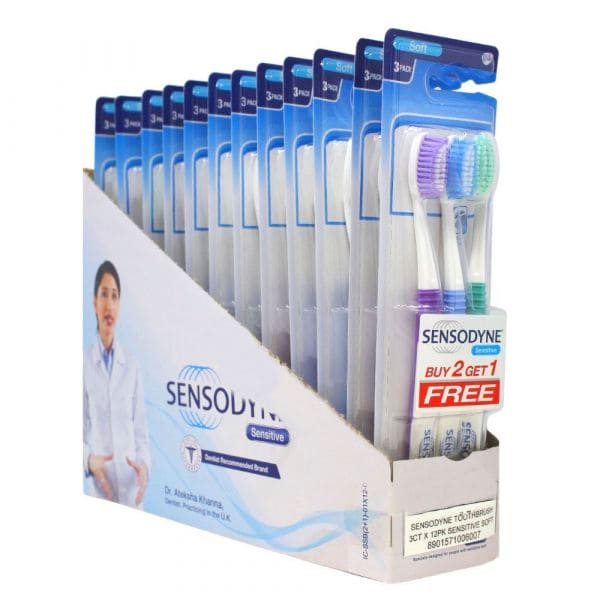 SENSODYNE T/B SOFT 3PK SENSITIVE - Brantford Surplus