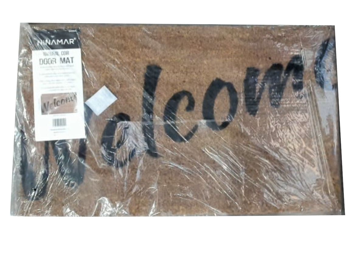 Doormat Natural Coir 17.5" x 29.5" Welcome Ninamar - Brantford Surplus