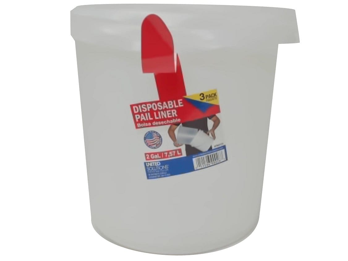 Disposable Pail Liner 2 Gal. 3pk. Clear Plastic - Brantford Surplus