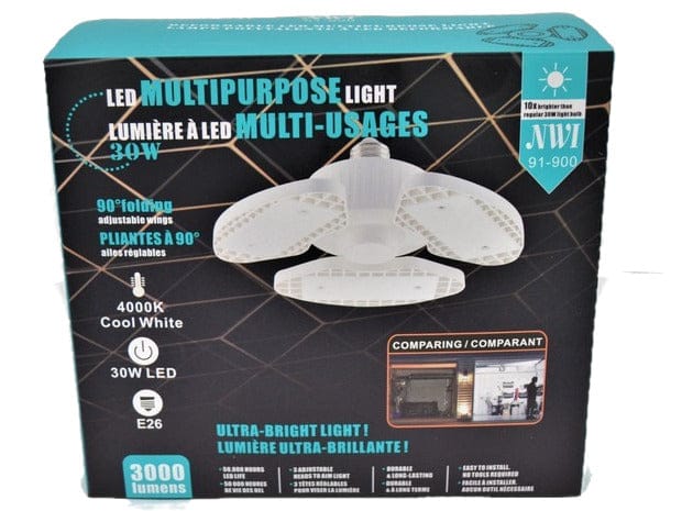 LED GARAGE LIGHT LAMP 3000 LUMENS - Brantford Surplus