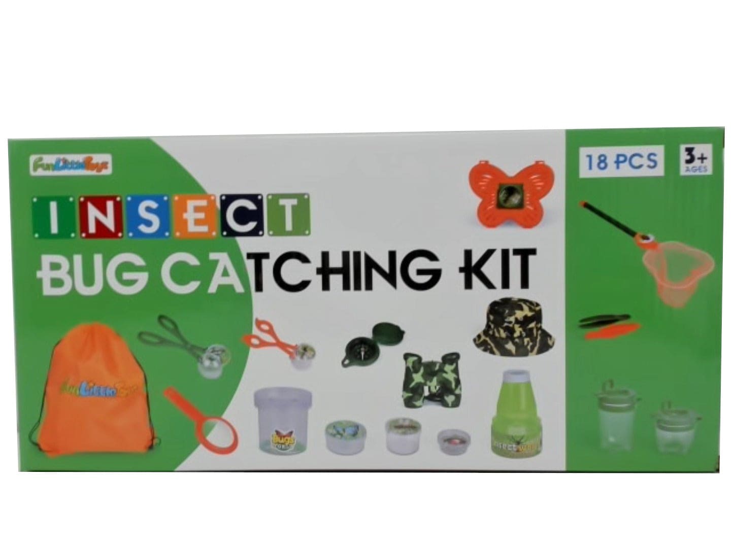 Bug Catching Kit 18pcs. Insect Funlittletoys - Brantford Surplus