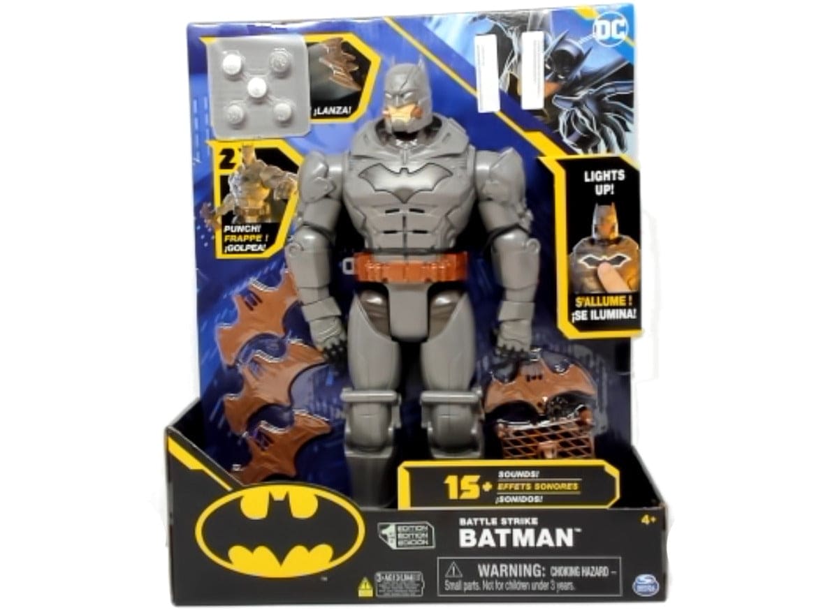 Battle Strike Batman 12" Action Figure Lights Up - Brantford Surplus