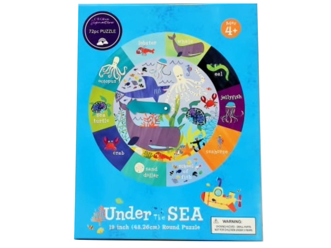 Round Puzzle 72pc. Under The Sea 19 inch - Brantford Surplus