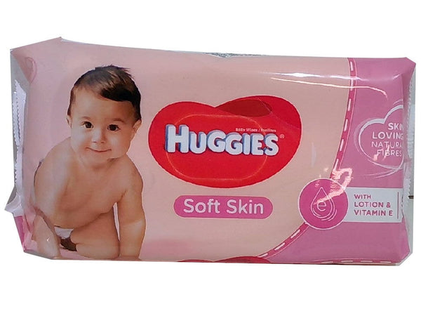 Baby Wipes 56pk. Soft Skin w/Lotion & Vitamin E Huggies