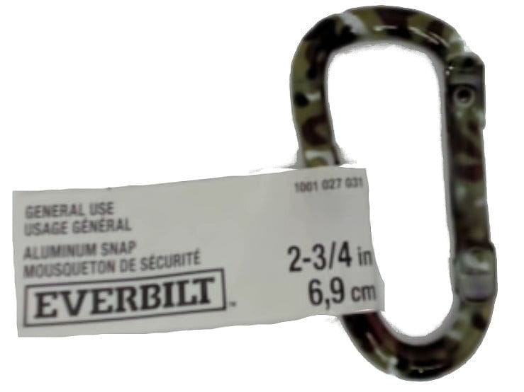 Carabiner 2-3/4" Aluminum Snap Camo Everbilt Or 3/$1.99 - Brantford Surplus