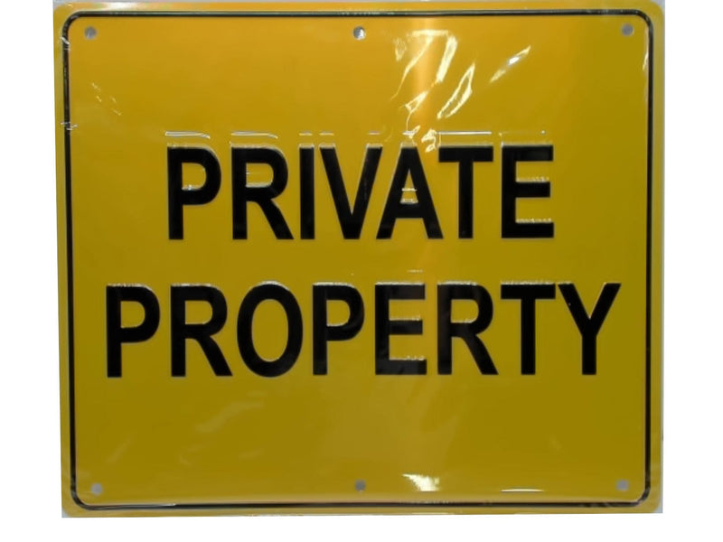 Aluminum Sign 9" x 10" Private Property (display)