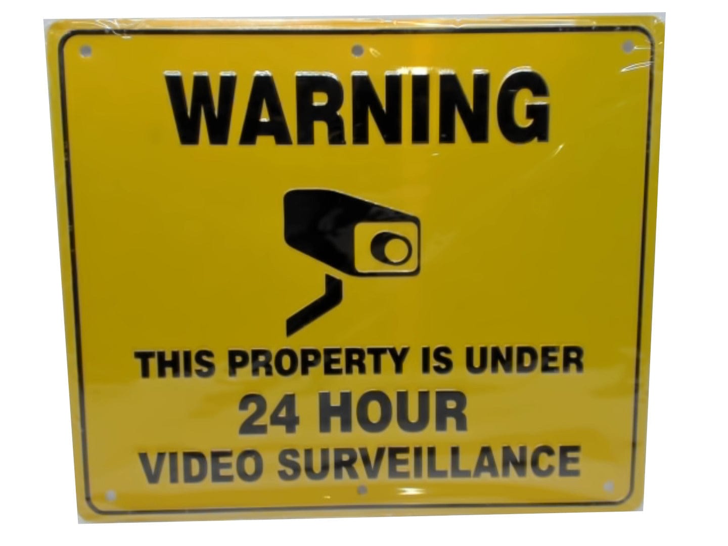 Aluminum Sign 9" x 10" Warning Video Surv. (display) - Brantford Surplus