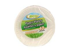 Paper Plates 9” 40/bag x 24/case - Brantford Surplus