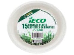 iECO 7" BAGASSE PLATE 15/PK - Brantford Surplus