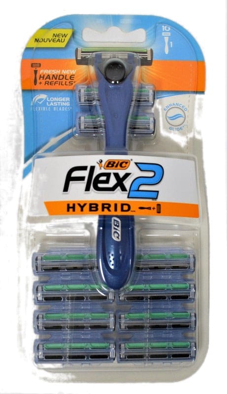 BIC FLEX 2 TWIN BLADE RAZOR W/10 CARTRIDGES - Brantford Surplus