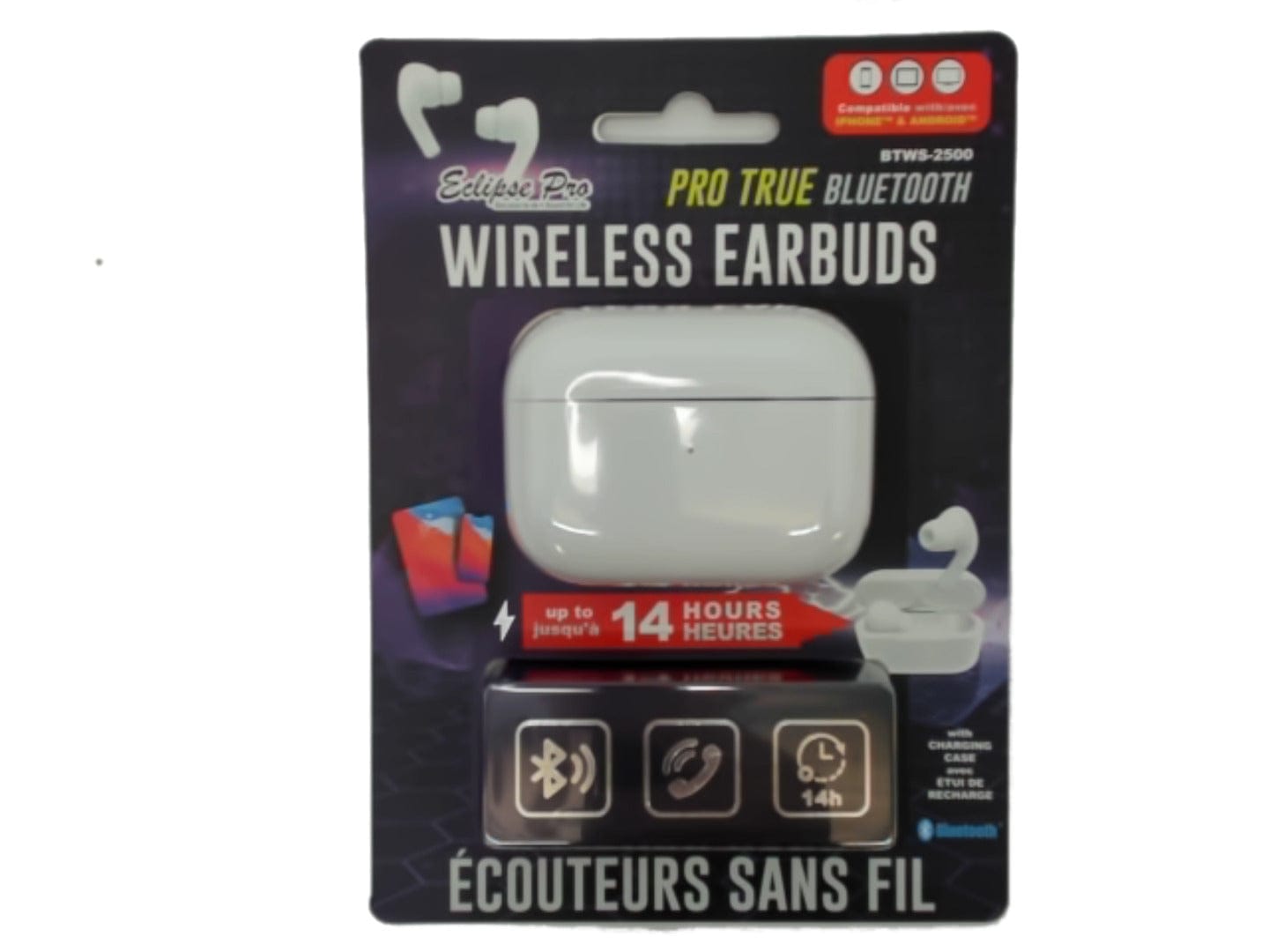 Wireless earbuds pro true bluetooth with charging case eclipse pro - Brantford Surplus