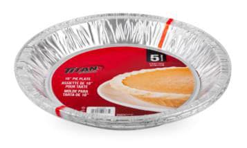 TITAN FOIL 10" ALUMINIUM PIE PANS 5/PK - Brantford Surplus