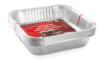 TITAN FOIL SQUARE ALUMINIUM CAKE PANS 4 pack - Brantford Surplus