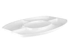 CAFE EXPRESS LARGE WHITE PLASTIC COMPARTMENT TRAY 36/CS
