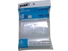 Storage bags heavy duty zipper 100x120mm 50 pack Titan - Brantford Surplus