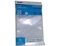 Storage bags heavy duty zipper 140x200mm 30 pack Titan - Brantford Surplus