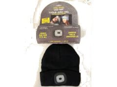 Toque black with 4 LED headlamp built in - Brantford Surplus