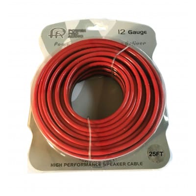 12GA 25FT Speaker Wire CCA Black & Red - Brantford Surplus