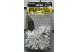 Cable Clips 6mm 100/pk White
